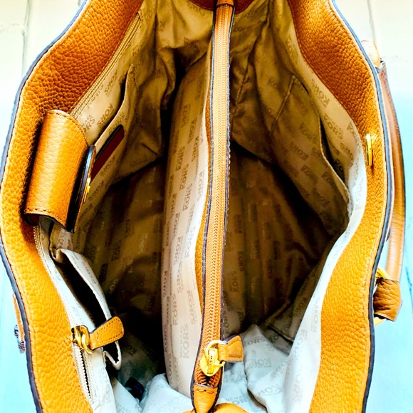 Rare! Michael Kors Hamilton Frame Out Denim Tote - Picture 10 of 15